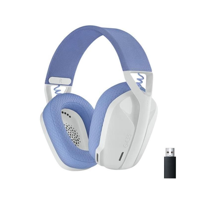 Casque PC Logitech G435 LIGHTSPEED Blanc avec micro