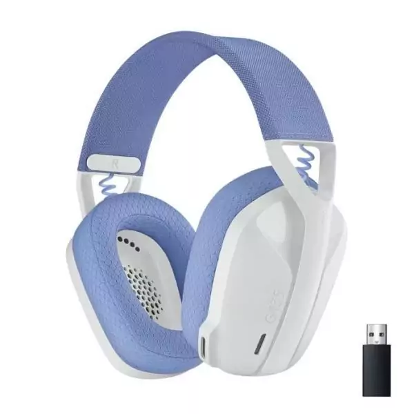 Casque PC Logitech G435 LIGHTSPEED sans fil, Bluetooth, avec micro - Blanc