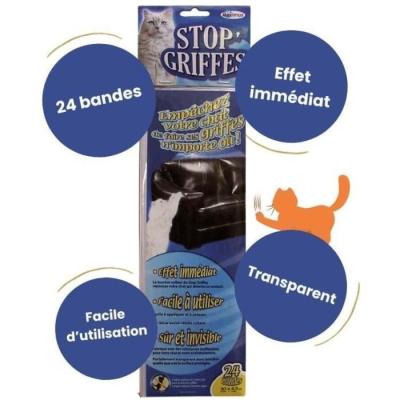 Stop griffes adhésif TYROL x24 - Prévention efficace - 