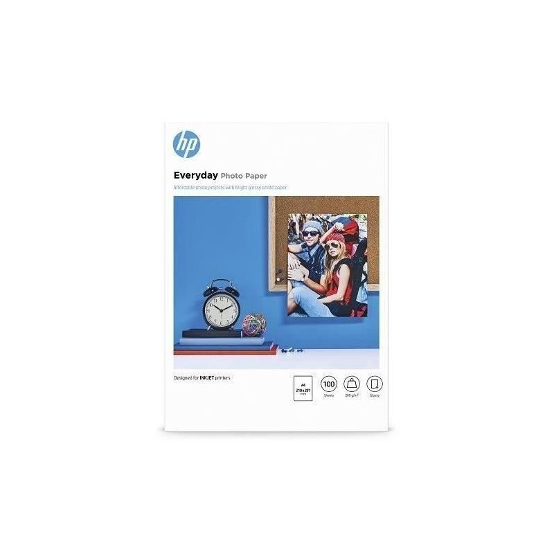 Papier photo brillant HP Everyday - 100 feuilles/A4/200g - Polyvalent
