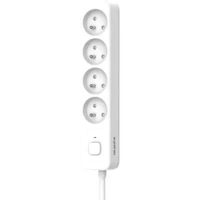 Multiprise QUARX - 4 prises avec 3 ports USB et câble 1,5m