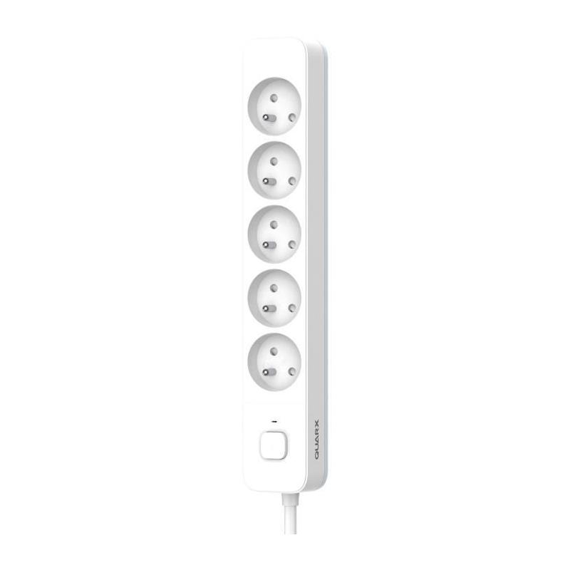 Multiprise QUARX - 5 prises - Câble 3m - Protection enfants