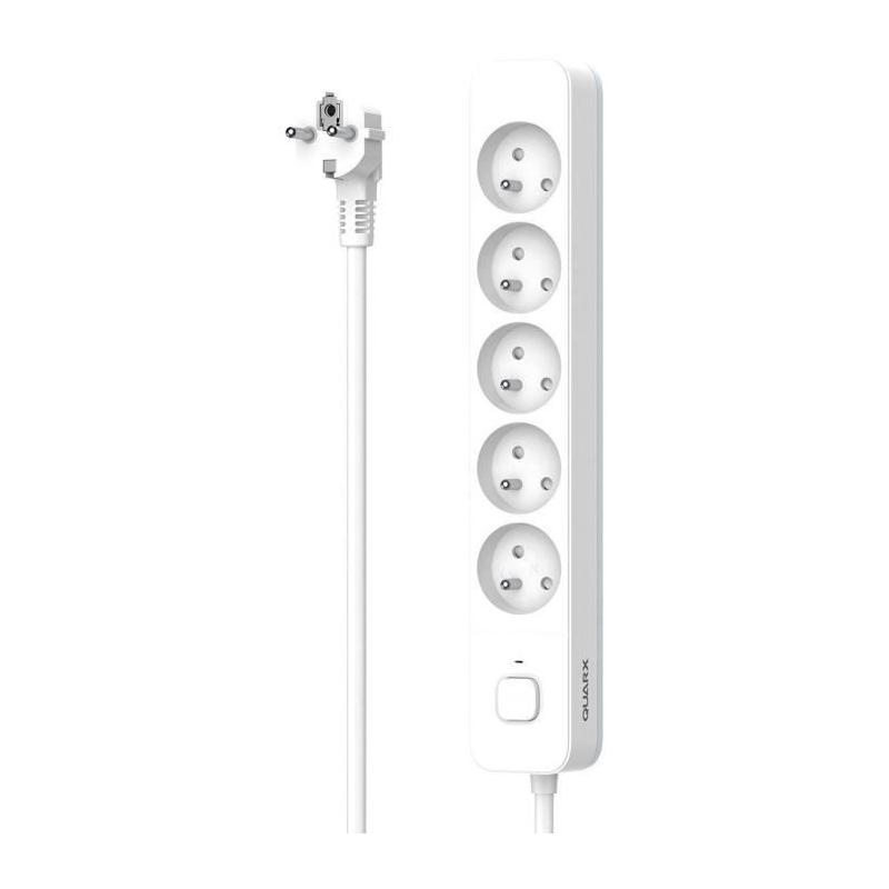 Multiprise QUARX - 5 prises - Câble 3m - Protection enfants
