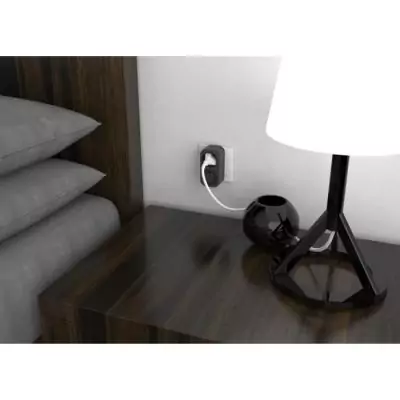 Multiprise Biplite QUARX - 2P 16A - Noir et gris anthracite