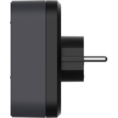 Multiprise Biplite QUARX - 2P 16A - Noir et gris anthracite