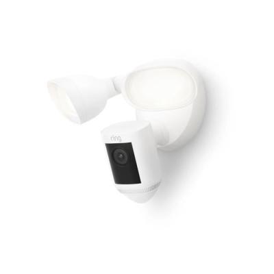 Caméra de Surveillance RING Spotlight Pro Câblée Blanc - Compacte et Performante