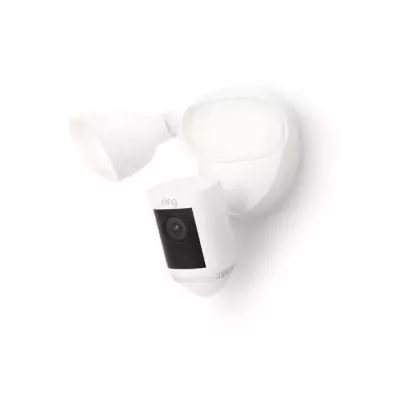 Caméra de Surveillance RING Spotlight Pro Câblée Blanc - Compacte et Performante