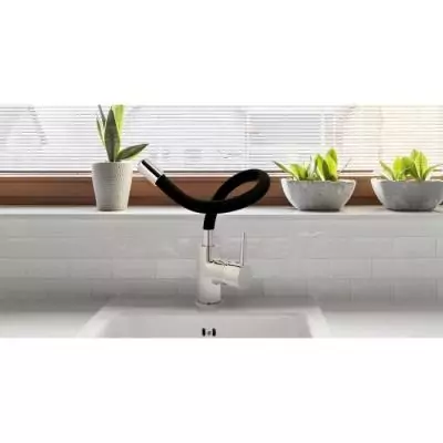 ROUSSEAU Robinet de cuisine Køben - Mémoire de forme - Gris et noir ROUSSEAU Robinet de cuisine Køben - Mémoire de forme - Gris et noir