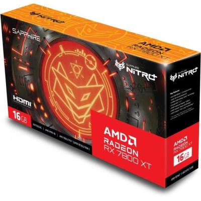 Carte Graphique SAPPHIRE NITRO+ AMD RADEON™ RX 7800 XT - Gaming OC 16GB • GDDR6 • Dual HDMI/DP