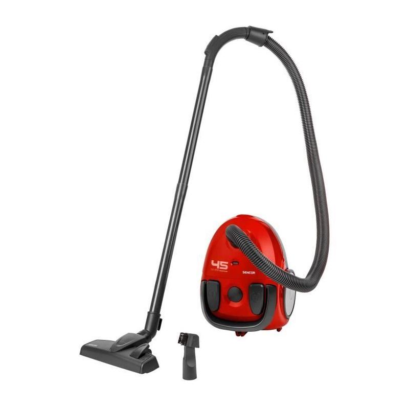 Aspirateur traîneau avec sac SENCOR SVC 45RD-EUE3 - Rouge - Performances ECO 850W