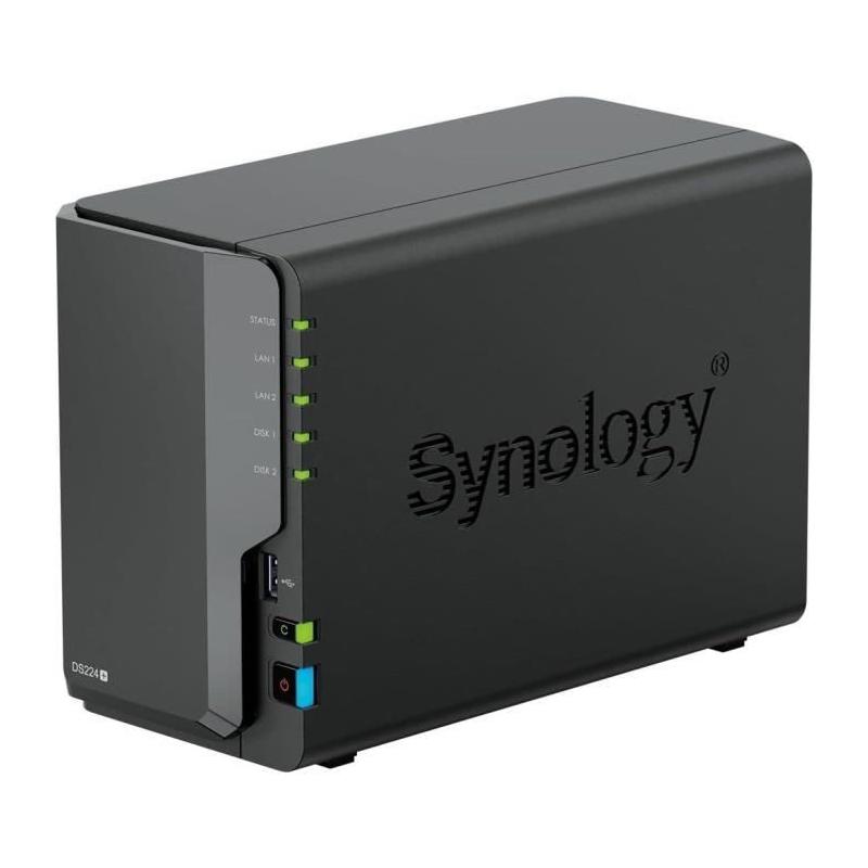 Serveur NAS SYNOLOGY DS224+ - Stockage puissant - 2 baies