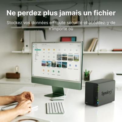 Serveur NAS SYNOLOGY DS224+ - Stockage puissant - 2 baies
