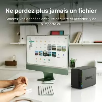 Serveur NAS SYNOLOGY DS224+ - Stockage puissant - 2 baies