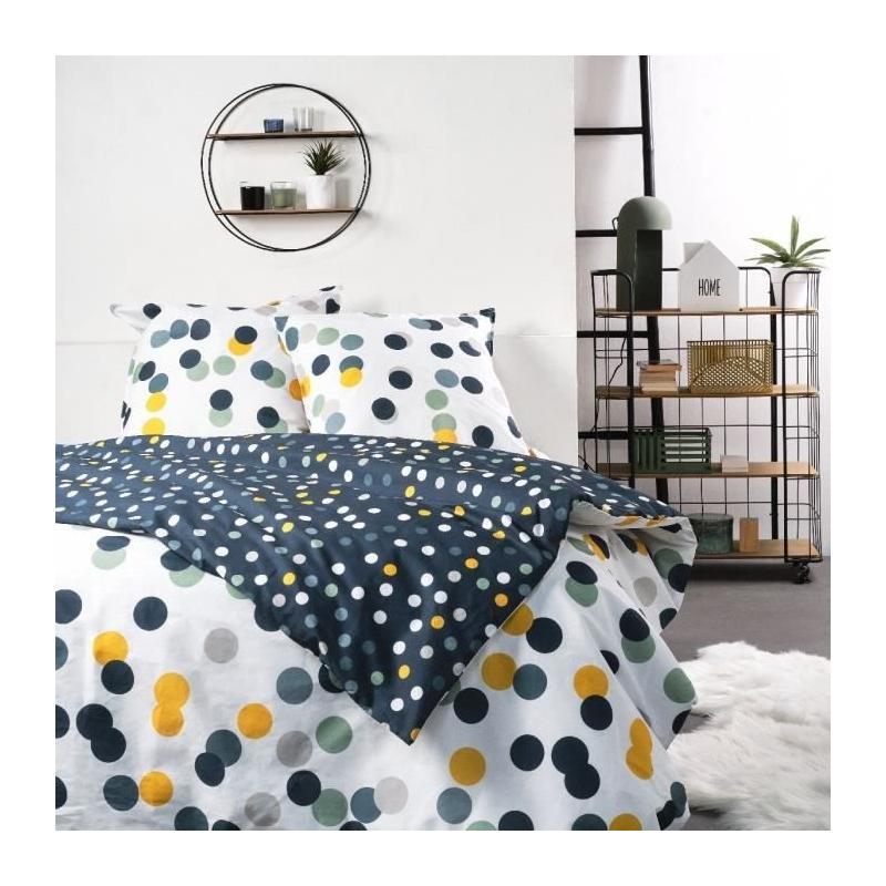 Parure de lit TODAY Sunshine - Coton - Imprimé pois - 260x240cm