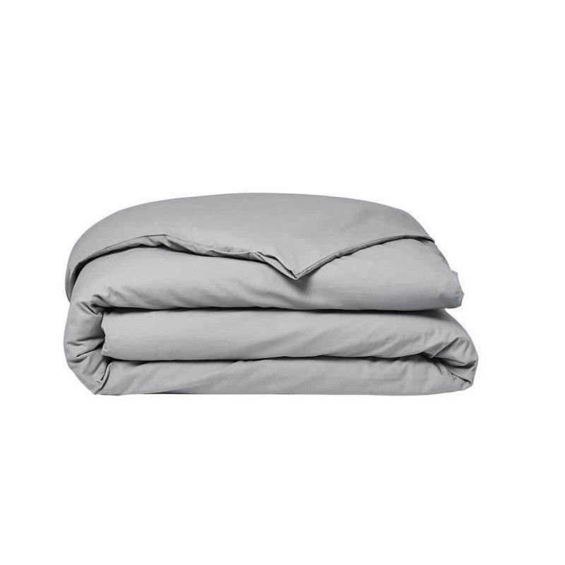 Housse de couette TODAY Essential en coton uni - 140x200 cm - Acier