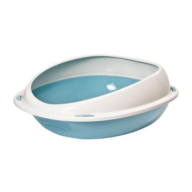 Bac à litière AIMÉ - Oval avec rebord amovible - Pour Chat - 45 x 36 x 15,5 cm