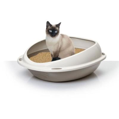 Bac à litière AIMÉ - Oval avec rebord amovible - Pour Chat - 45 x 36 x 15,5 cm