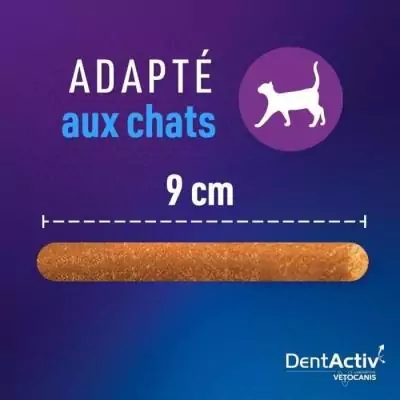 DentActiv - 10 Bâtonnets pour Hygiène Bucco-Dentaire Chat