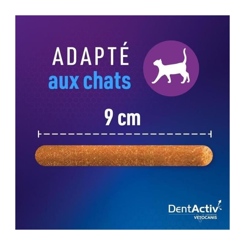 DentActiv - 10 Bâtonnets pour Hygiène Bucco-Dentaire Chat