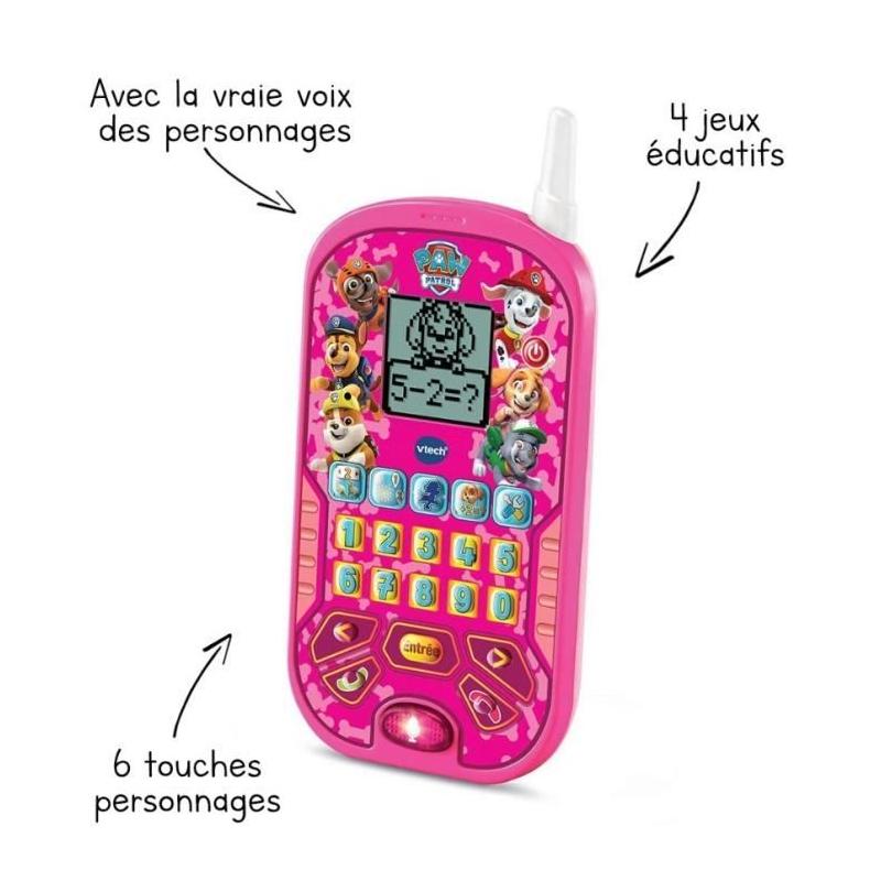 VTECH - PAT PATROUILLE - Smartphone Éducatif Rose 