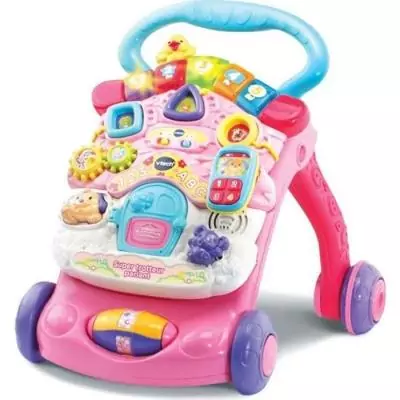 Trotteur parlant 2 en 1 VTECH - Super Trotteur Rose - 9 à 36 mois