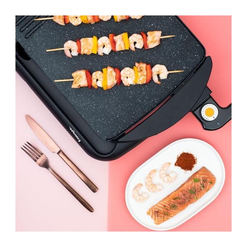 Plancha électrique WEASY STO52 2000W - Effet pierre - Température réglable
