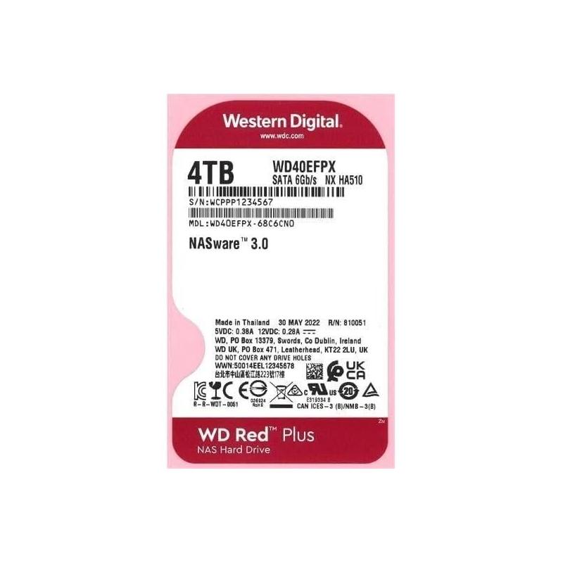 Disque dur Interne WD Red Plus 4To - Dédié NAS