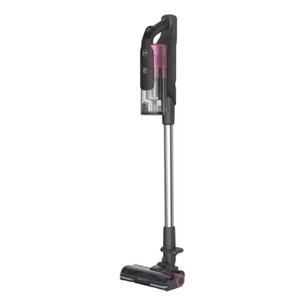 Aspirateur Balai sans fil - HOOVER HF920H - 65 AW - 86 dBA - Ecran LED - Rose / Gris