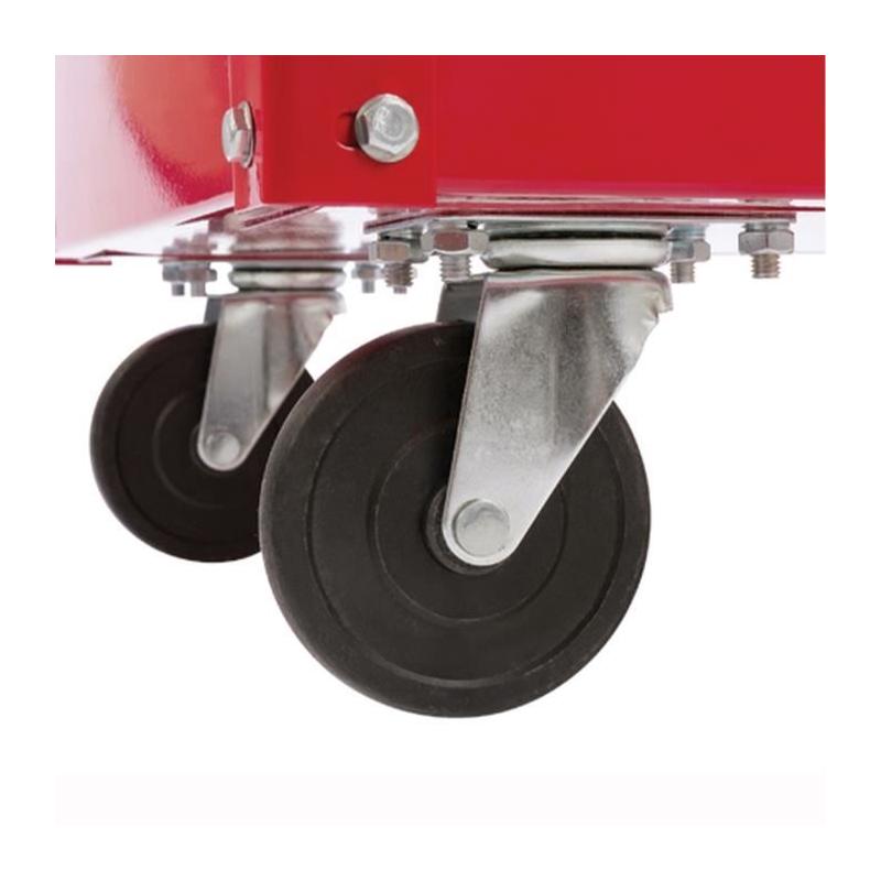 Servante d'atelier 3 plateaux sur roues DOMAC - Rouge - Compacte et pratique