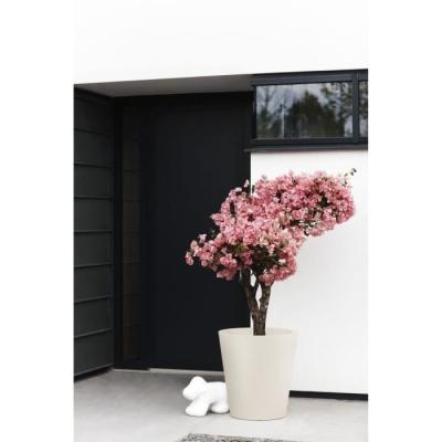 Pot de fleurs ELHO Pure Straight Round 50 Blanc Lin - 100% recyclé
