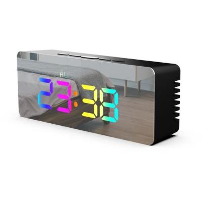 Réveil LED RGB EVOOM MIRROR - Miroir intégré avec emballage compact