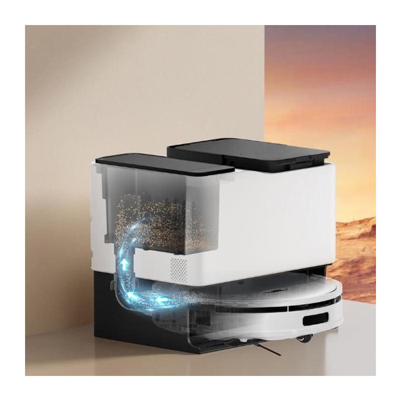 Aspirateur Robot EZICLEAN All In One Z15 Pro - Blanc - 10 000 Pa