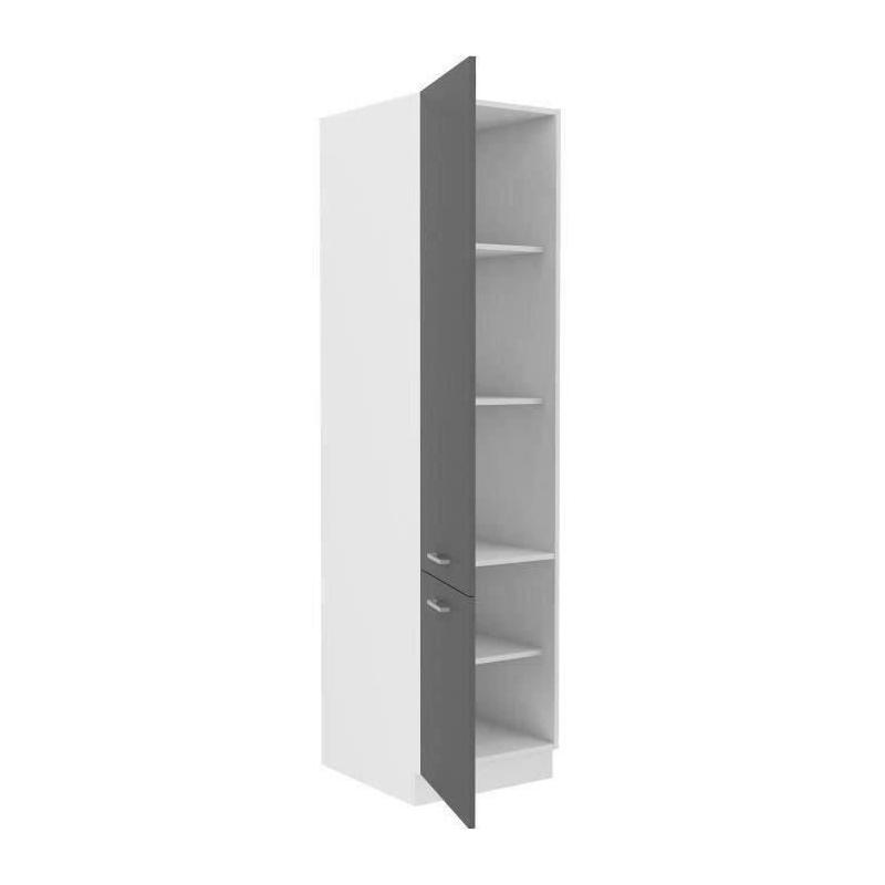 Colonne cuisine PREGO - Décor Gris Graphit - Compact et élégant