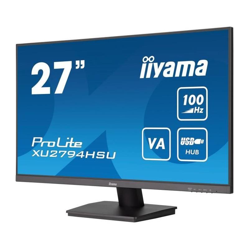Ecran PC IIYAMA 27" VA FHD 1920x1080 - 1ms 100Hz - Pied réglable