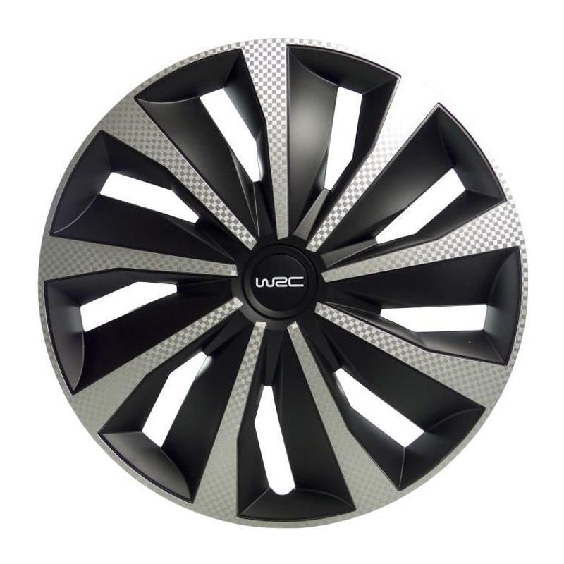 Ensemble de 4 enjoliveurs 16 Carbon Style - Dimensions du colis: 45x45x21 cm
