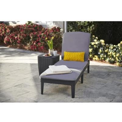 Bain de soleil Allibert by KETER - JAIPUR - Gris graphite - Dossier réglable