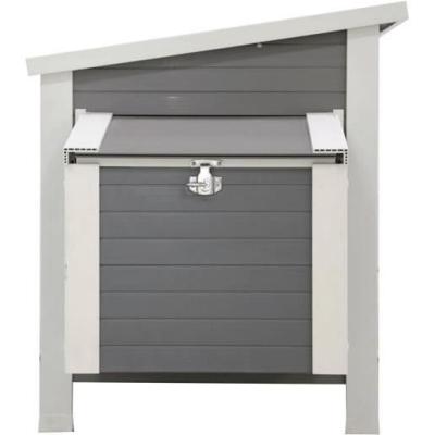 Poulailler Barney Plastique 2-4 poules - Gris/Blanc - 60% PVC 40% bois