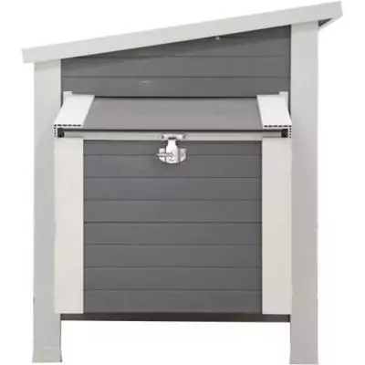 Poulailler Barney Plastique 2-4 poules - Gris/Blanc - 60% PVC 40% bois