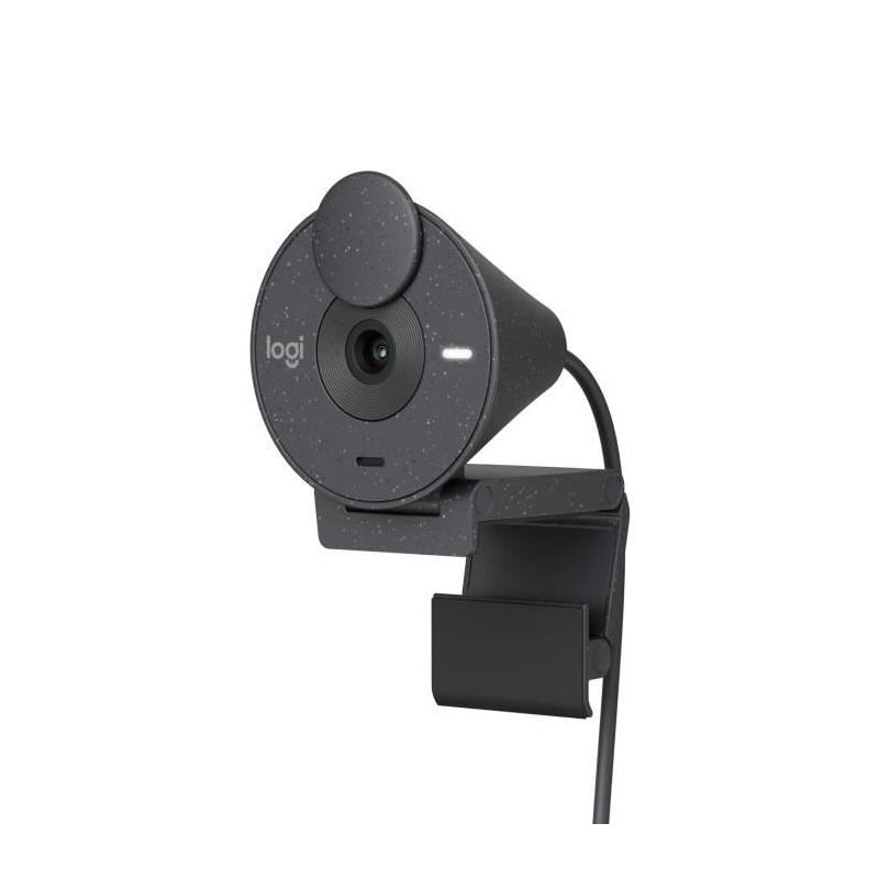 Webcam Full HD 1080p Logitech Brio 300 - Microphone intégré - Réduction de bruit