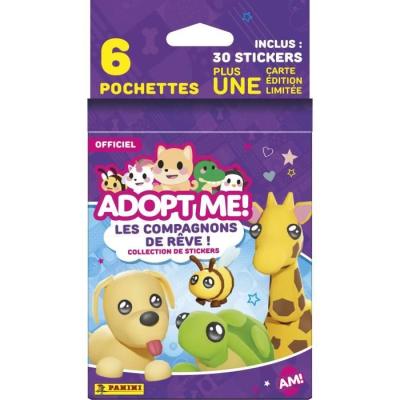 Stickers PANINI Adopt Me! Roblox - Blister 6 pochettes - Édition limitée - 35 stickers