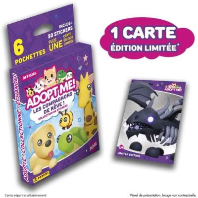 Stickers PANINI Adopt Me! Roblox - Blister 6 pochettes - Édition limitée - 35 stickers