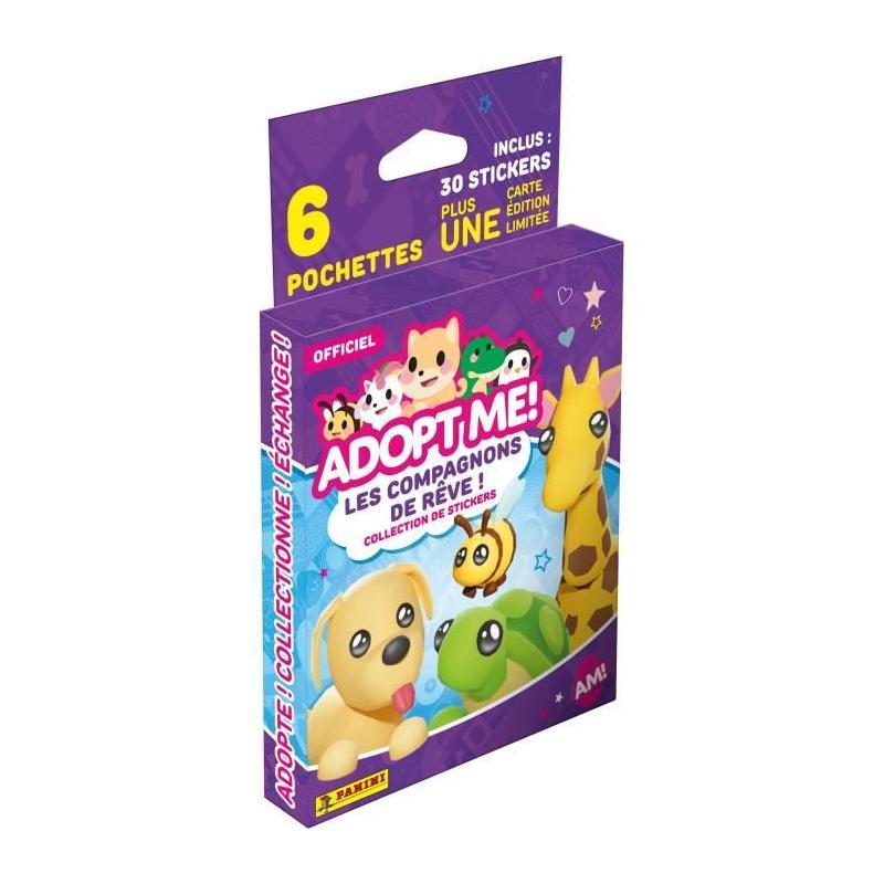Stickers PANINI Adopt Me! Roblox - Blister 6 pochettes - Édition limitée - 35 stickers