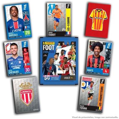 Stickers PANINI Foot Ligue 1 2024-2025 McDonald's - Pack de 8 + 1 légendaire