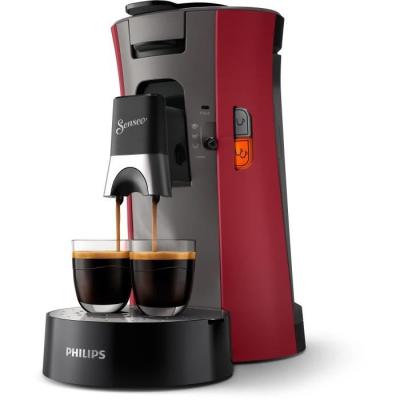 Machine à café dosettes SENSEO - PHILIPS - CSA240/91 - Rouge intense
