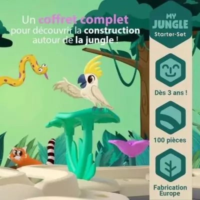Gravitrax Junior - Starter Set My Jungle 97 pièces - Circuit de billes - Ravensburger