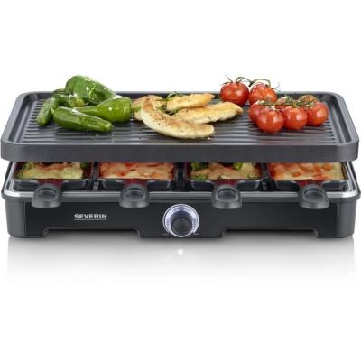 Appareil à raclette SEVERIN RG9670 - 8 pers - Plaque antiadhésive 41,7 x 26,3 cm