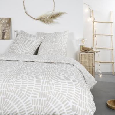 Parure de lit ethnique Mawira - TODAY - 2 pers - 260x240cm - 100% coton - Beige