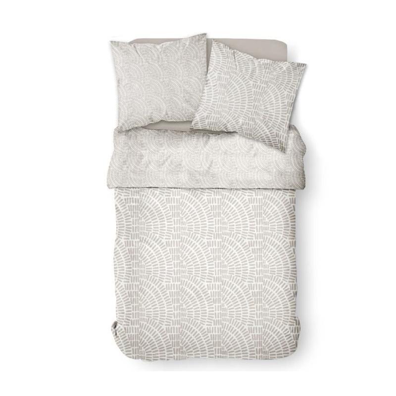 Parure de lit ethnique Mawira - TODAY - 2 pers - 260x240cm - 100% coton - Beige
