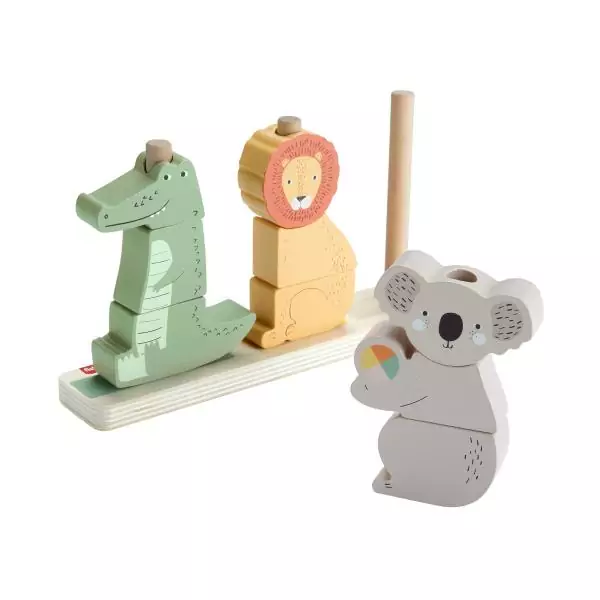 Fisher-Price – Animaux en Bois à Empiler et Trier