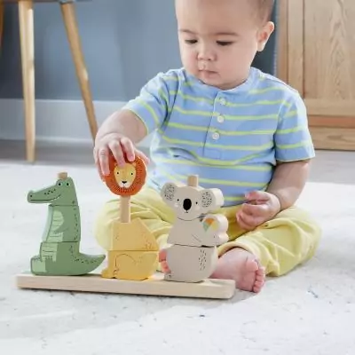 Fisher-Price – Animaux en Bois à Empiler et Trier